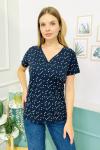 154687 Desenli V Yaka Tshirt